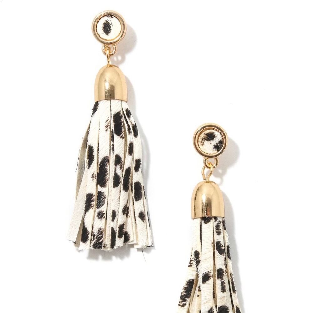 LEOPARD TASSEL EARRINGS